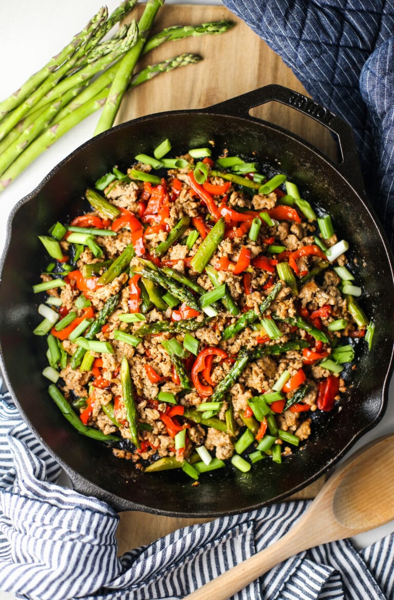 OnePan Turkey Asparagus StirFry Yay! For Food