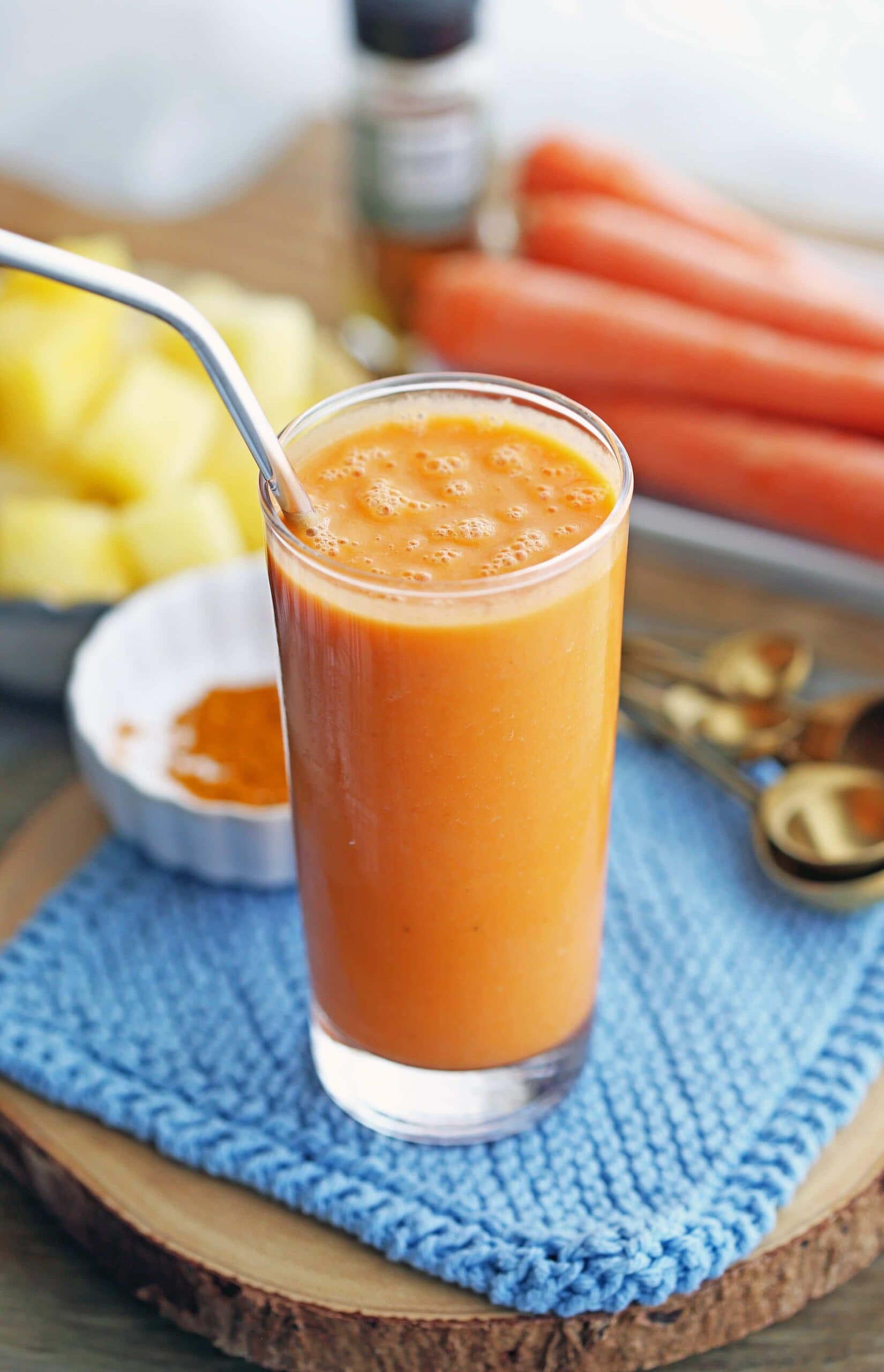 Turmeric Pineapple Carrot Smoothie