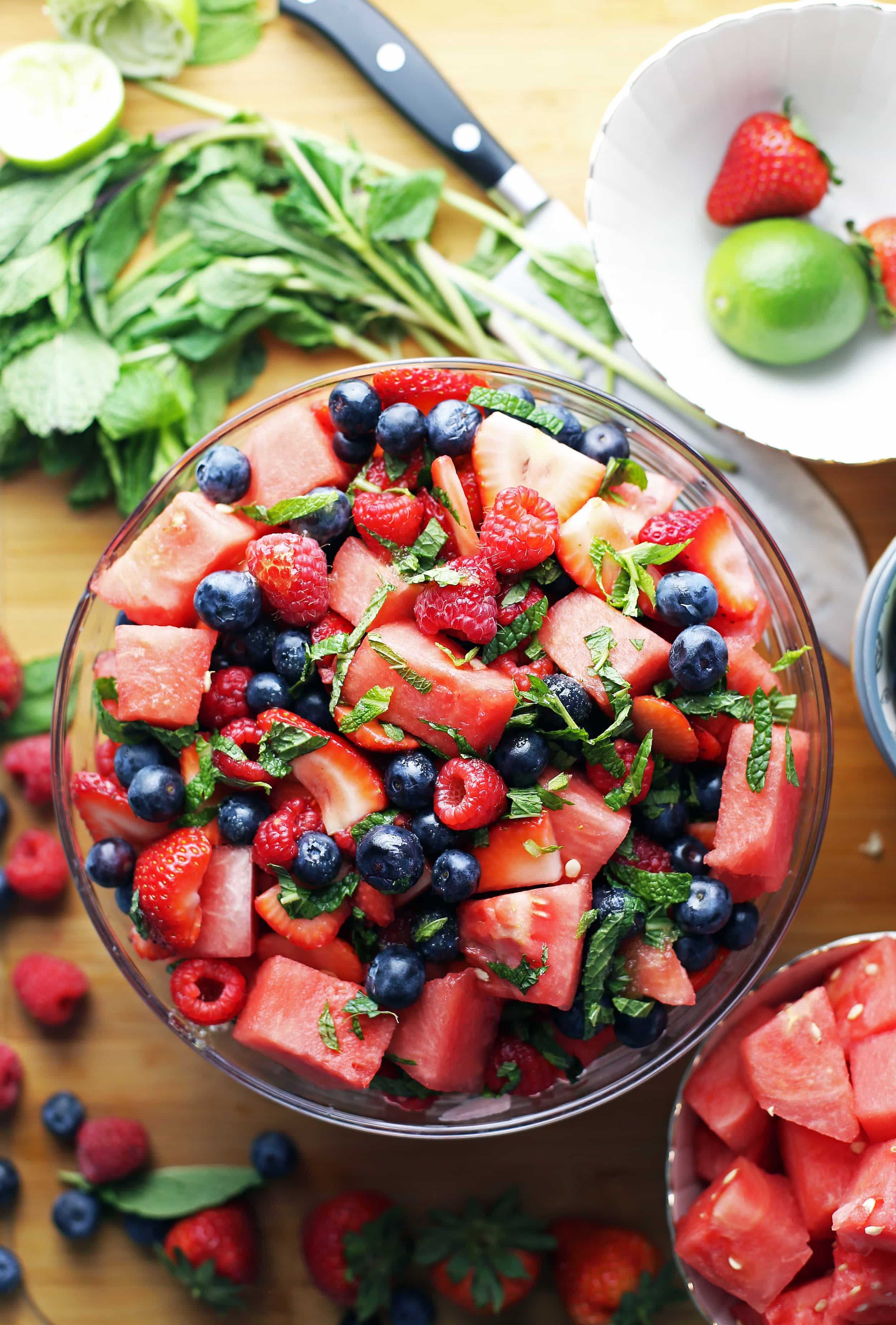 Watermelon Berry Summer Salad