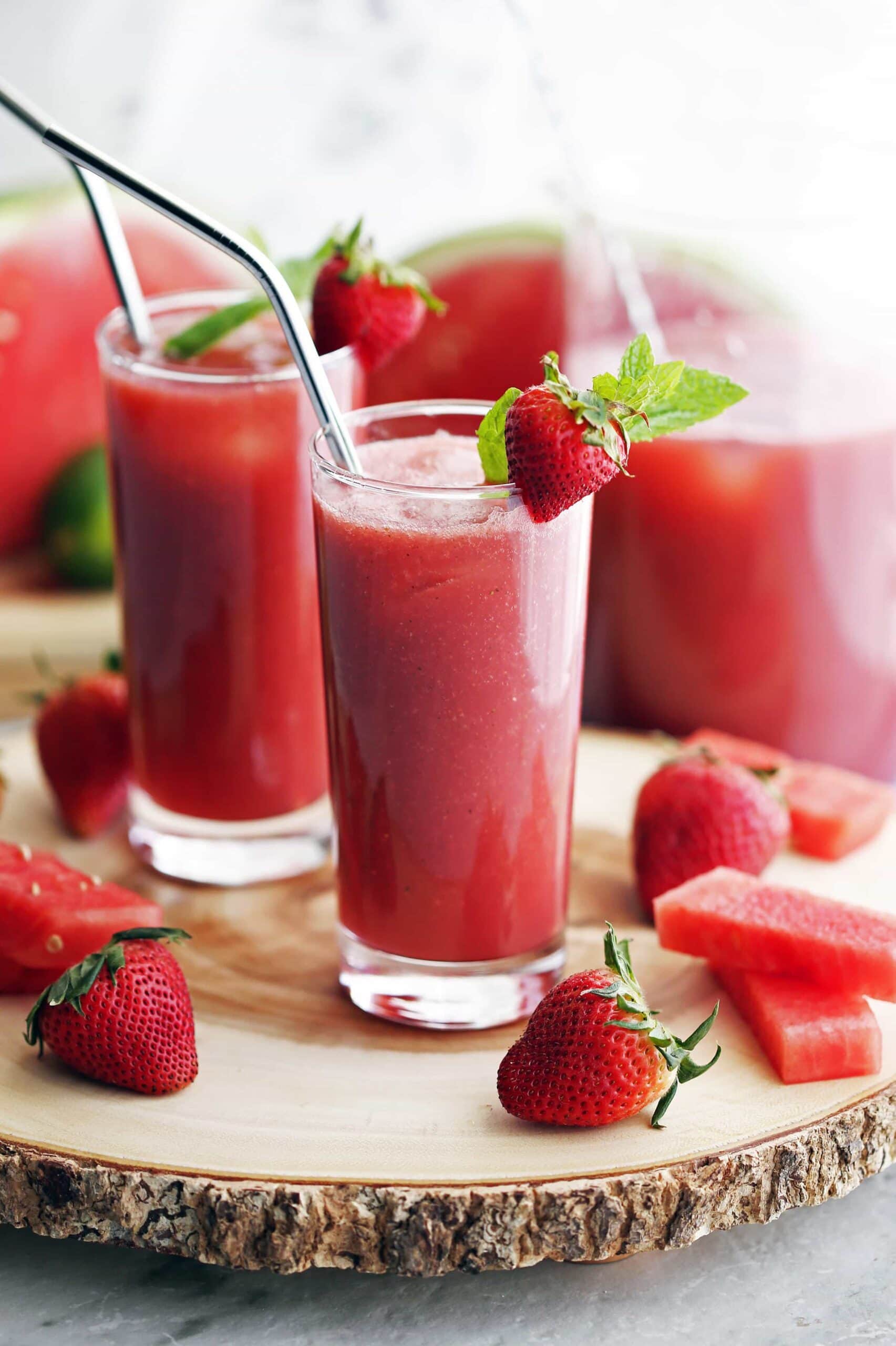 Fresh Watermelon Strawberry Soda