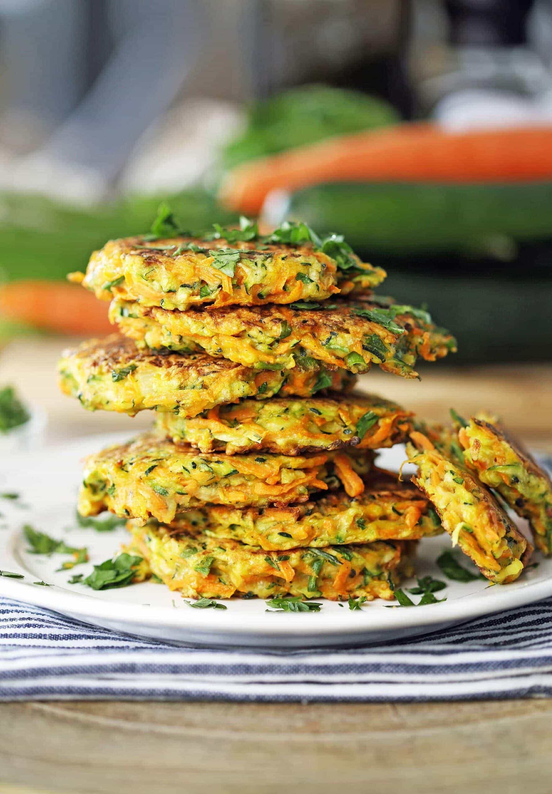 Easy Zucchini Carrot Pancakes