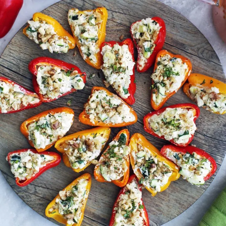 Zucchini Cream Cheese Mini Stuffed Peppers