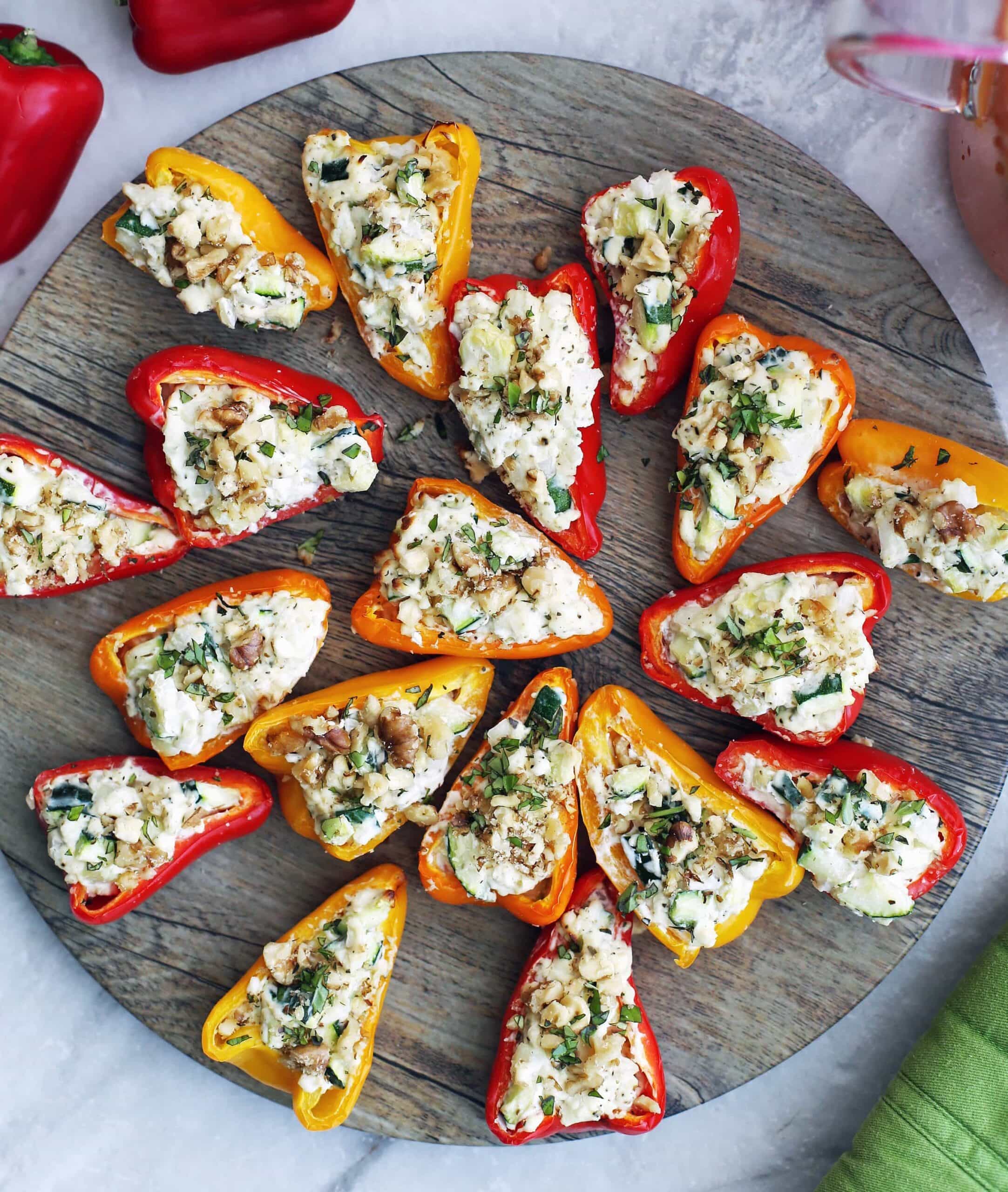 Zucchini Cream Cheese Mini Stuffed Peppers